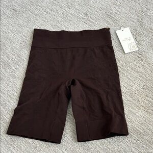 Vitality Brown High-Waisted biker shorts